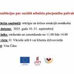 Konsultācijas par sociālā atbalsta pieejamību pašvaldībā