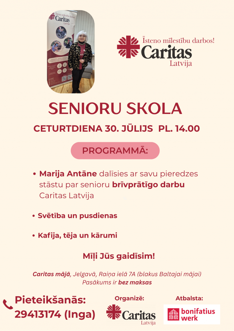 SENIORU SKOLA Jelgavā!