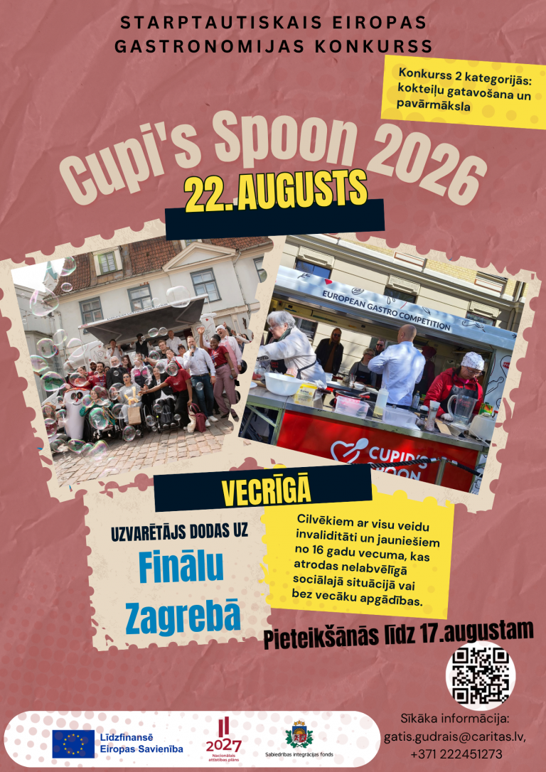 Piedalies starptautiskajā Eiropas gastronomijas konkursā “Cupi’s Spoon 2026”!