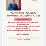Aicinām uz SENIORU SKOLU Jelgavā!